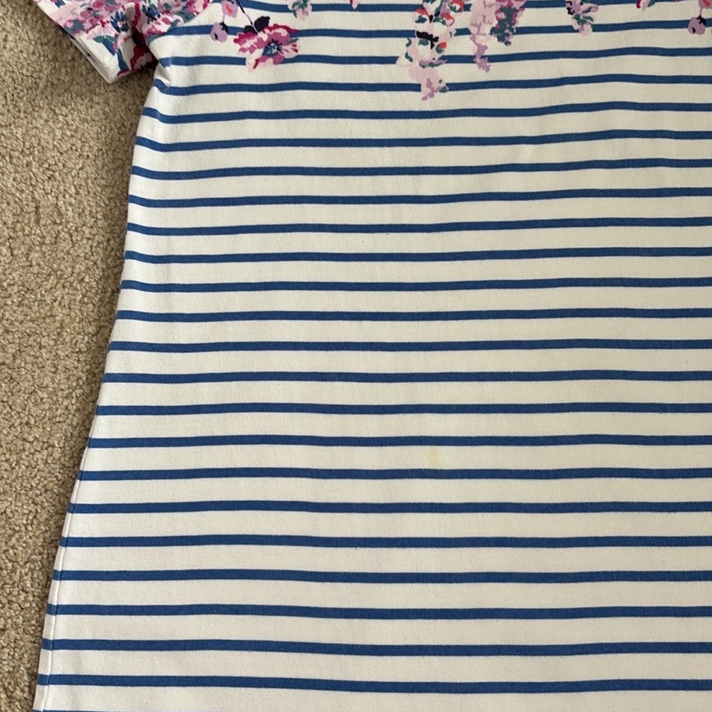 Pair of Joules Women’s Riviera Print Dresses - Floral Red & Blue Stripe Floral - Picture 6 of 11